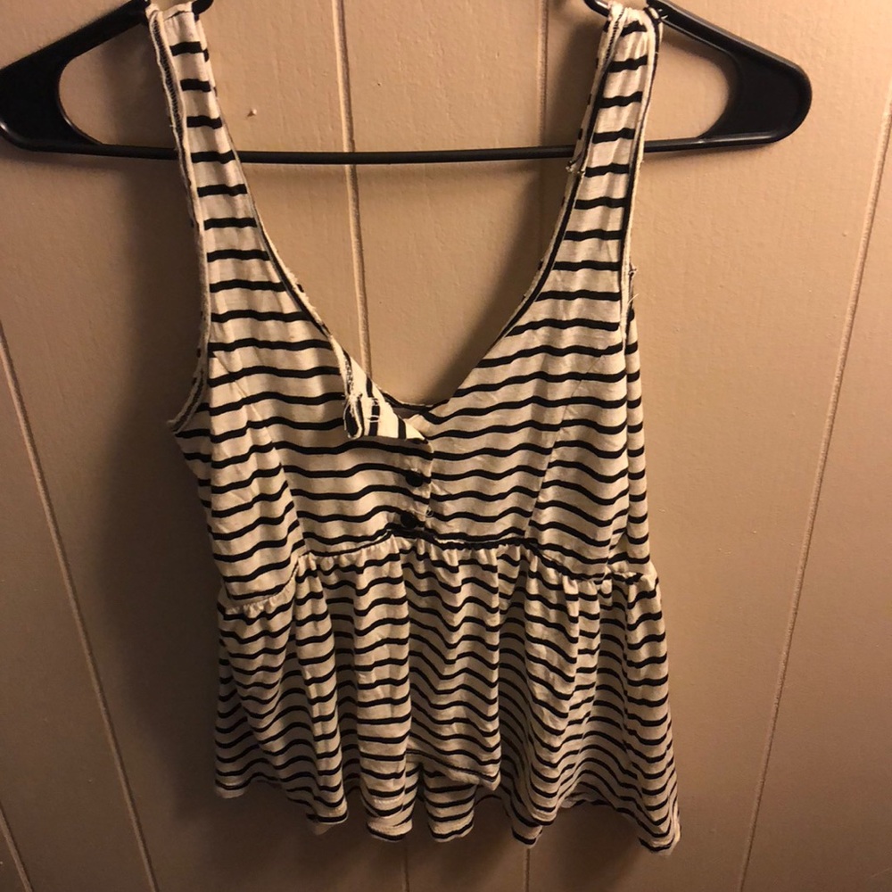 Striped babydoll tank